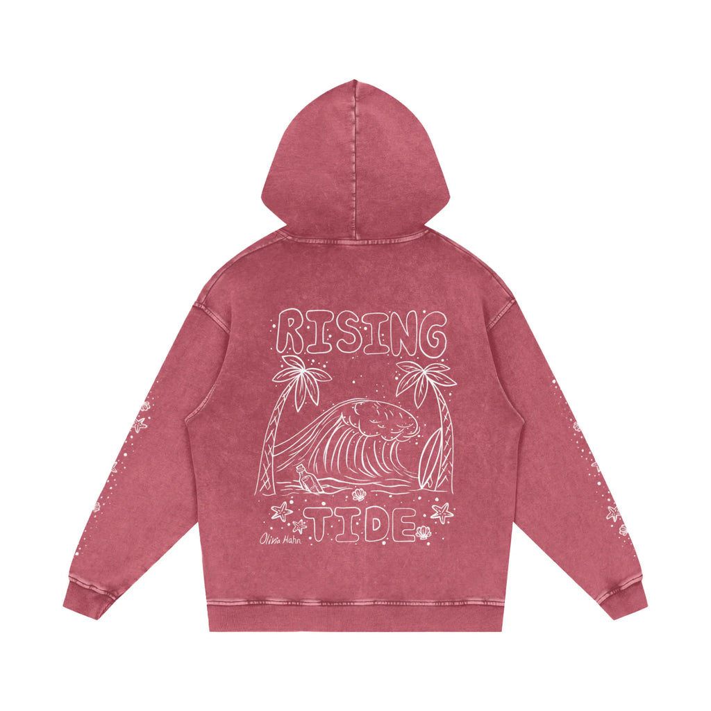 Snow Washed Loose Cotton Hoodie