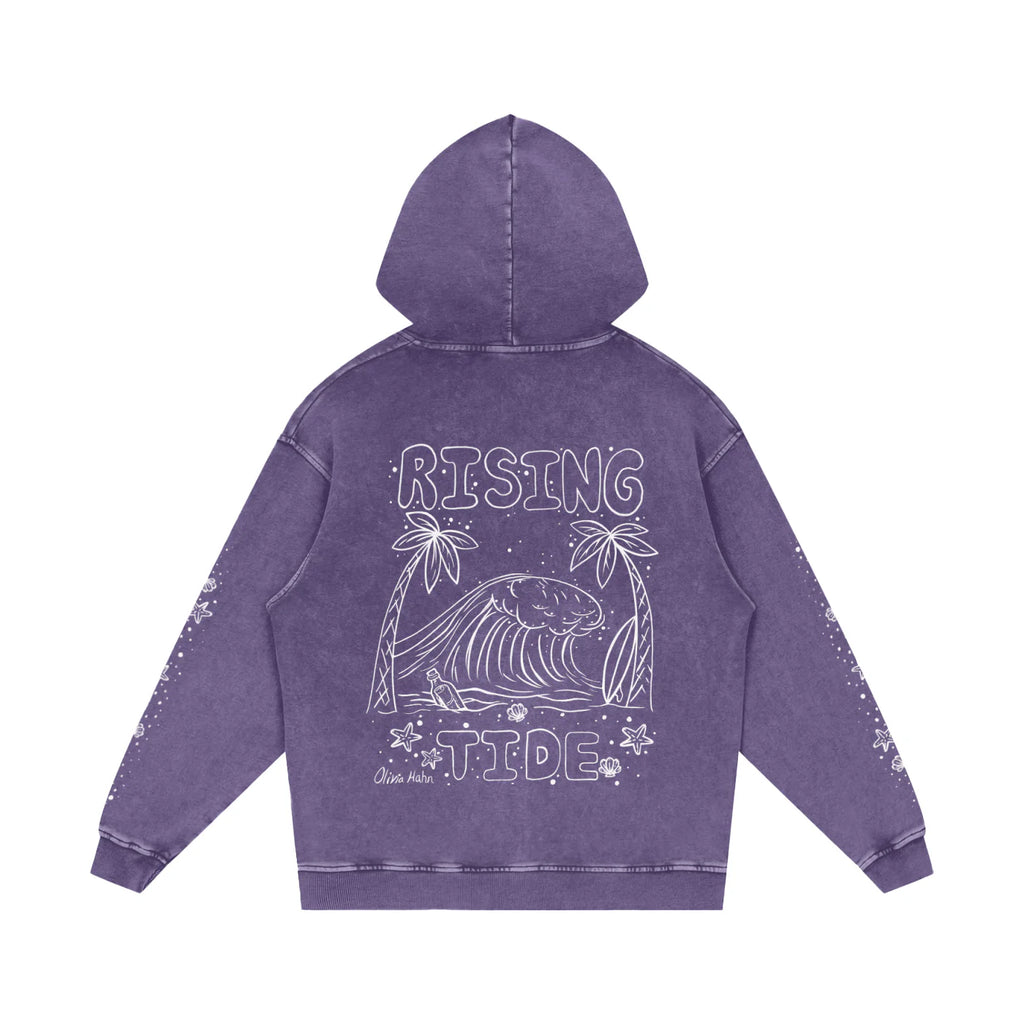 Snow Washed Loose Cotton Hoodie